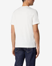 T Shirt Manica Corta Circle Bianca Con Ricamo