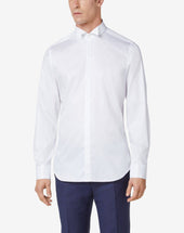 Shirt Smoking Bianca In Popeline Di Cotone