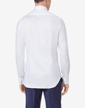 Shirt Smoking Bianca In Popeline Di Cotone