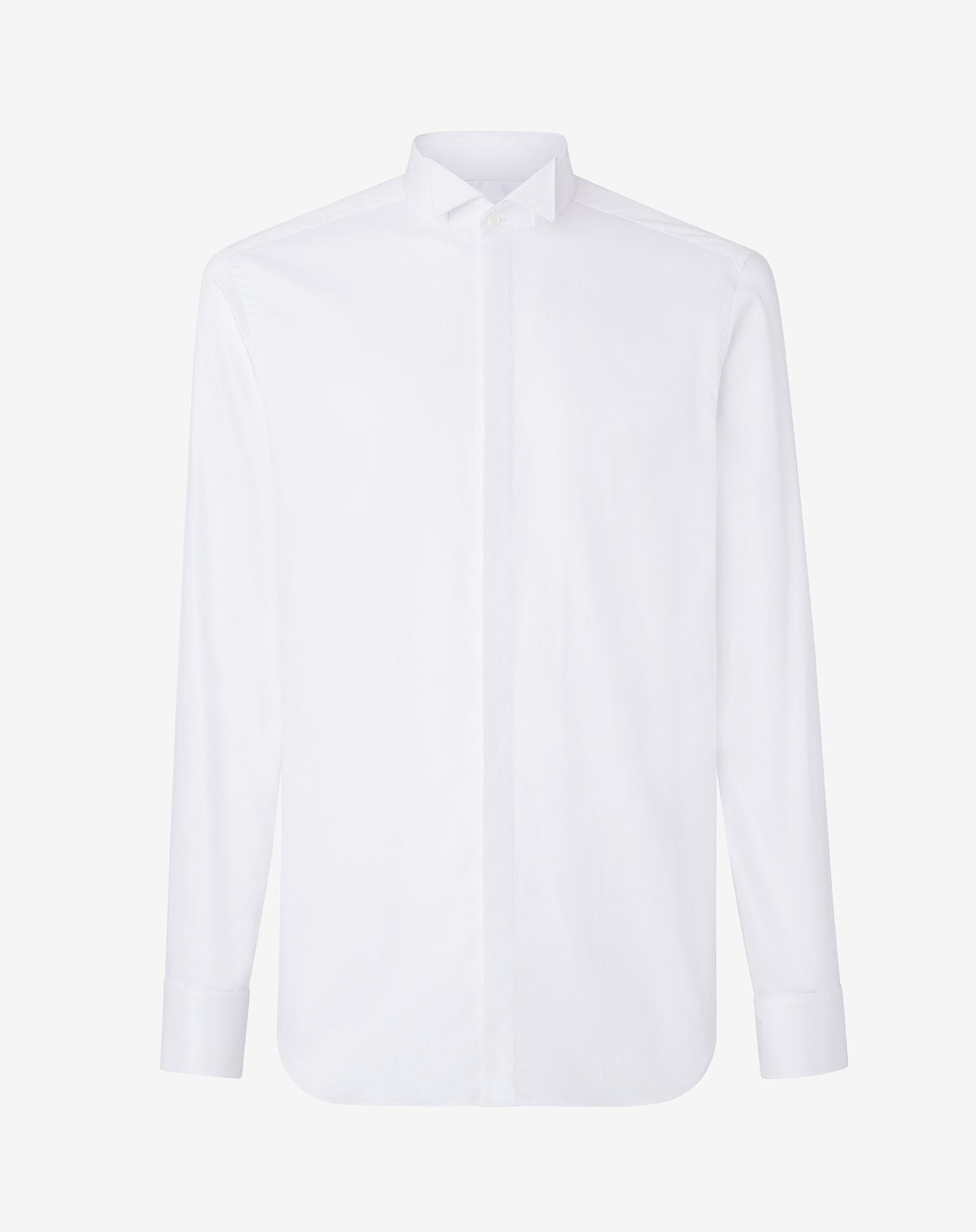 Shirt Smoking Bianca In Popeline Di Cotone