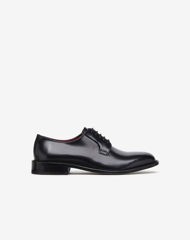 Shoe derby nero in vitello sfumato