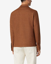 Jacket Shirt Circle Ocra In Jersey Cotone Bio