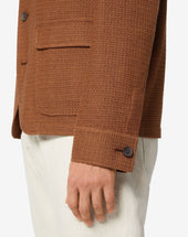 Jacket Shirt Circle Ocra In Jersey Cotone Bio