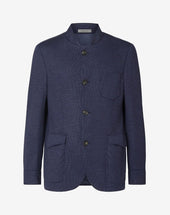 Jacket 4 Bottoni In Jersey Di Lana