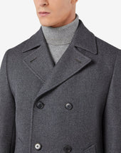 Peacoat In Lana Double Face