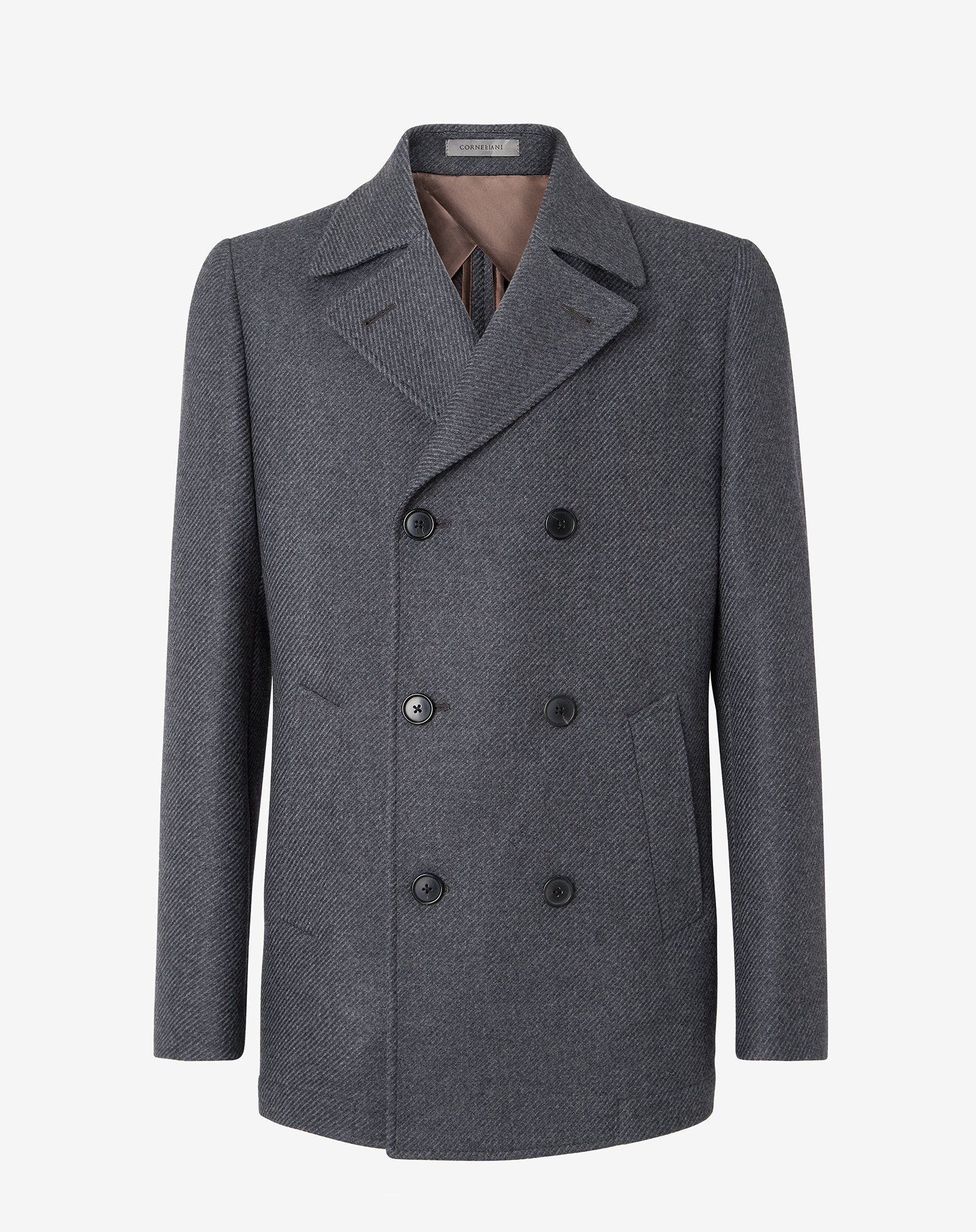 Peacoat In Lana Double Face