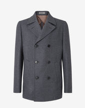 Peacoat In Lana Double Face
