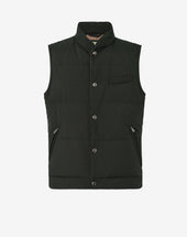 Gilet Scuro Imbottito In Piuma Riciclata