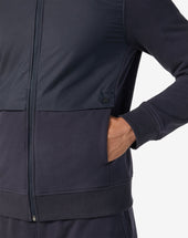 Full Zip Bimaterico In Cotone E Nylon
