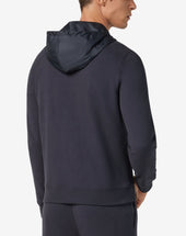 Full Zip Bimaterico In Cotone E Nylon