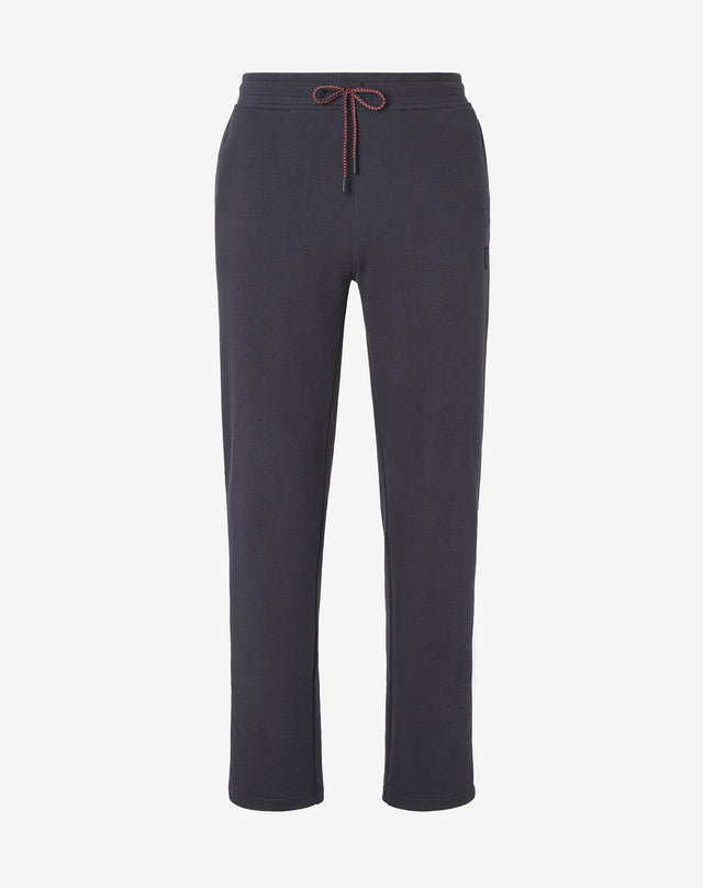 Pants blu in felpa di cotone smerigliato