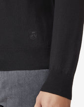 Polo Nera In Merinos