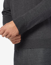 Polo Melange Scuro In Merinos