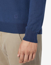 Polo Con Zip Bluette In Merinos