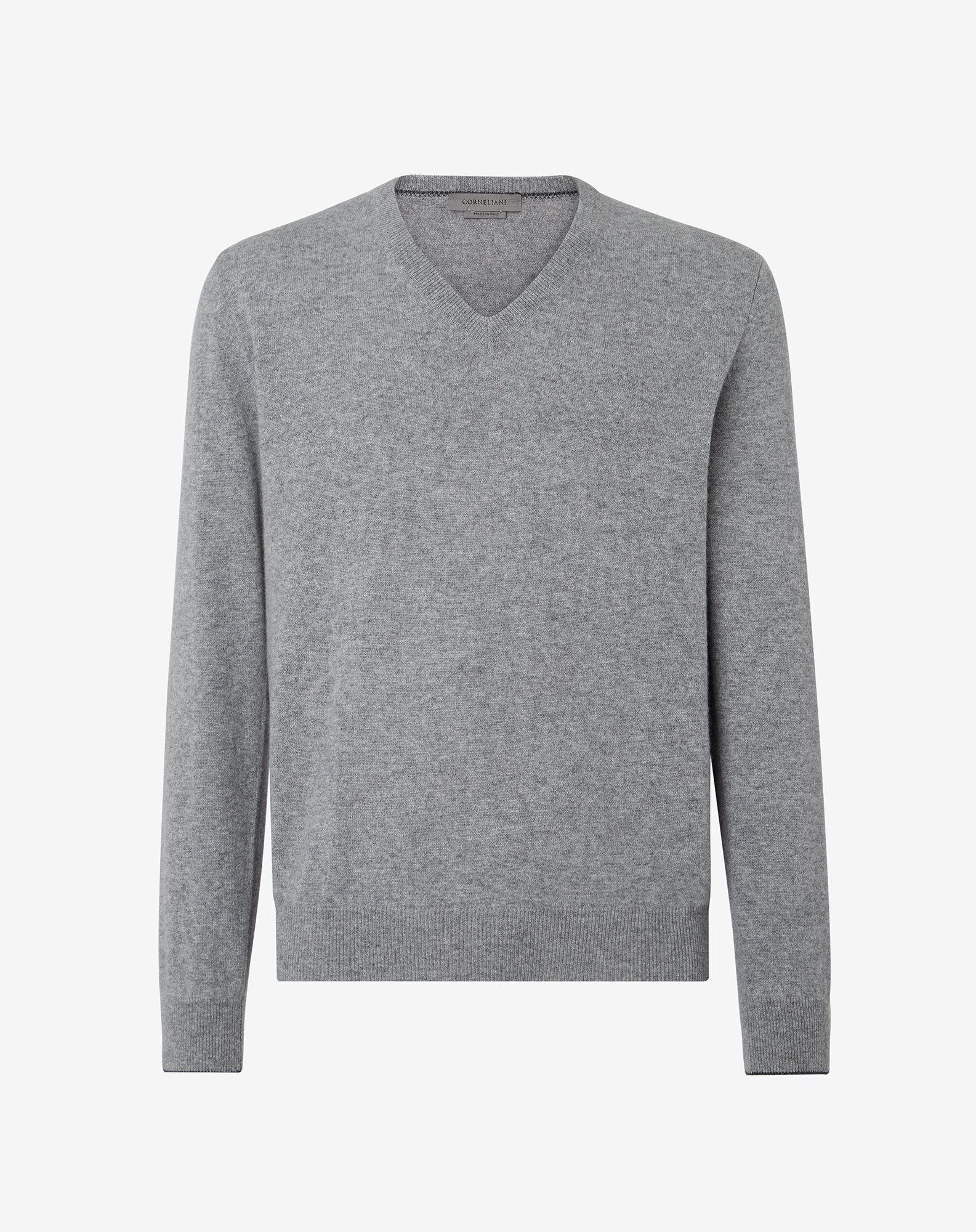 Scollo A V Chiaro In Puro Cashmere