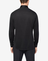 Shirt Nera In Jersey Di Cotone