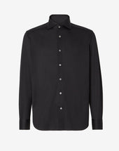 Shirt Nera In Jersey Di Cotone