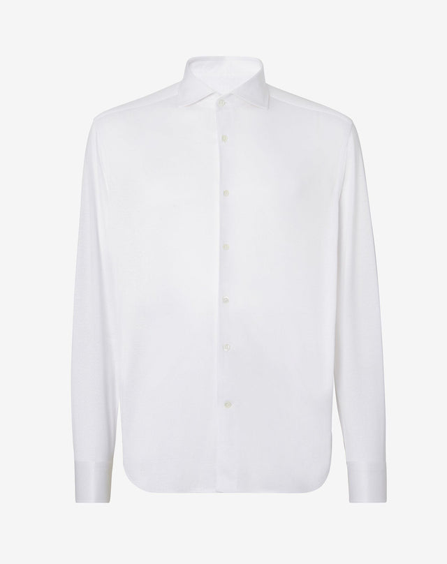Shirt bianca in jersey di cotone