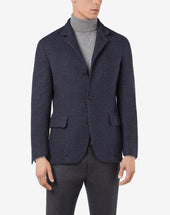Jacket 4 Bottoni In Tricot Di Lana