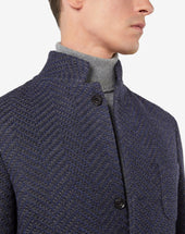 Jacket 4 Bottoni In Tricot Di Lana