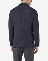 Jacket 4 Bottoni In Tricot Di Lana