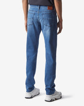 Jeans 5 Bag Denim Stretch Con Logo