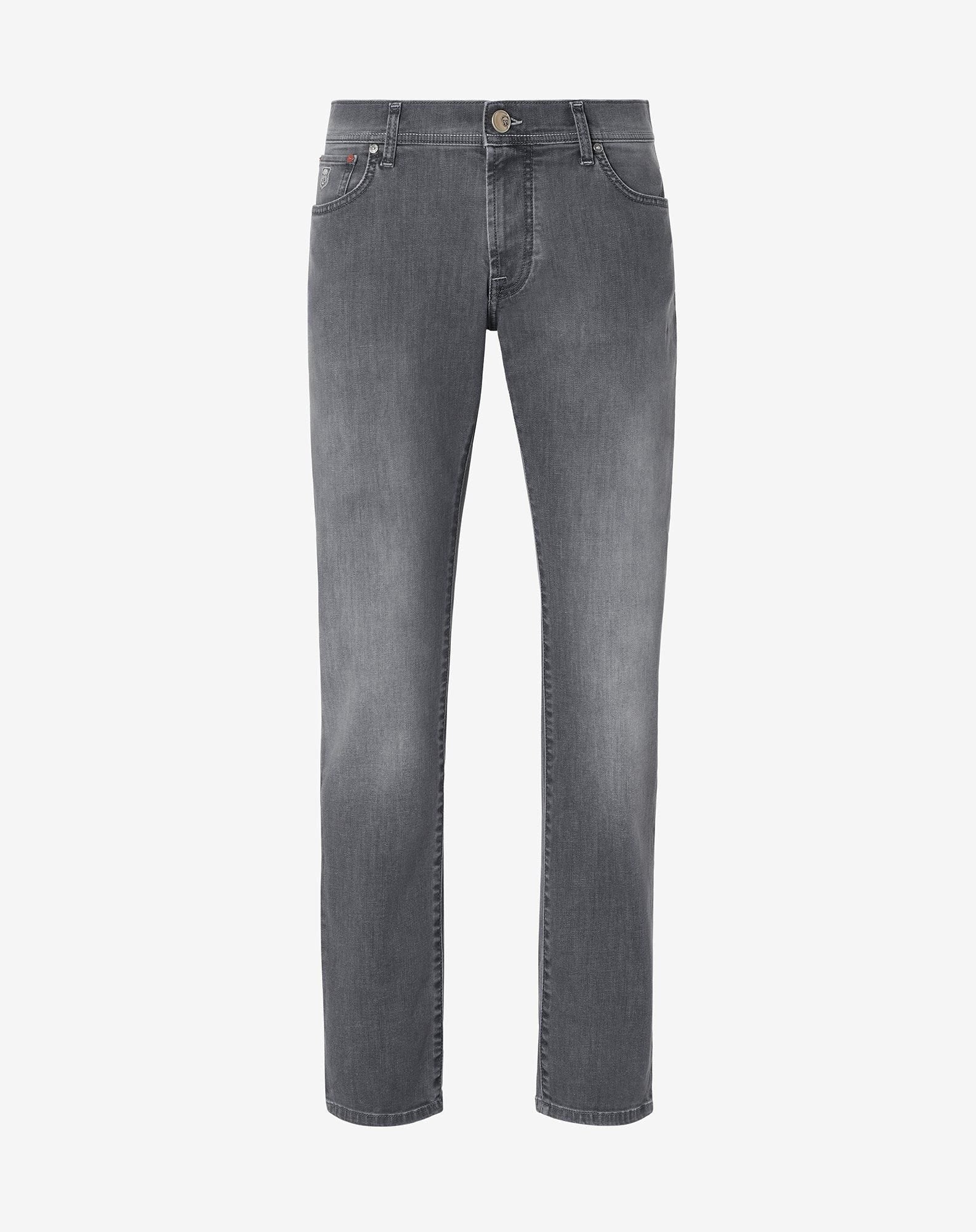 Jeans 5 bag grigio denim con logo