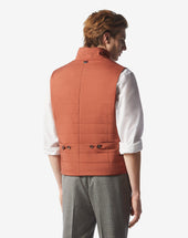 Gilet Imbottito In Nylon Soft Touch Arancio