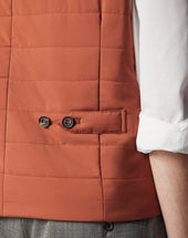 Gilet Imbottito In Nylon Soft Touch Arancio