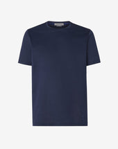 T Shirt Girocollo In Filo Di Scozia