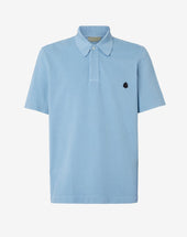 Polo Azzurra In Piquet Di Cotone Sostenibile