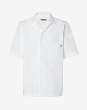 Shirt Corta Bianca In Cotone Biologico