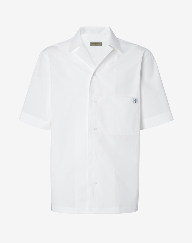 Shirt Corta Bianca In Cotone Biologico