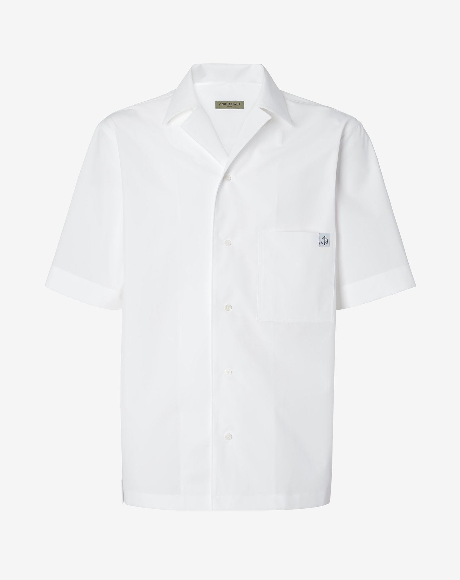 Shirt corta bianca in cotone biologico