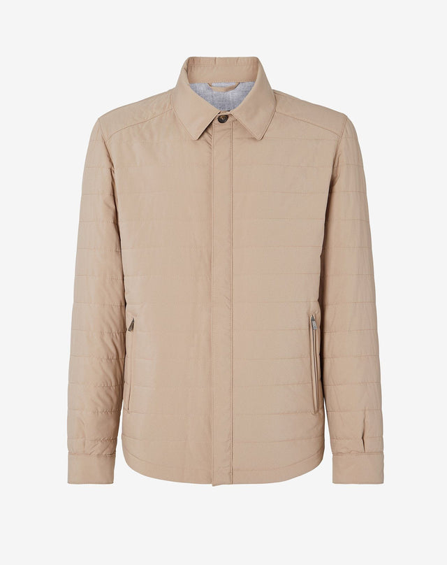 Giubbino imbottito idrorepellente beige