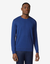Sweater Girocollo Cina In Cotone Pima