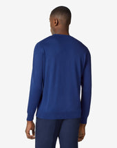 Sweater Girocollo Cina In Cotone Pima