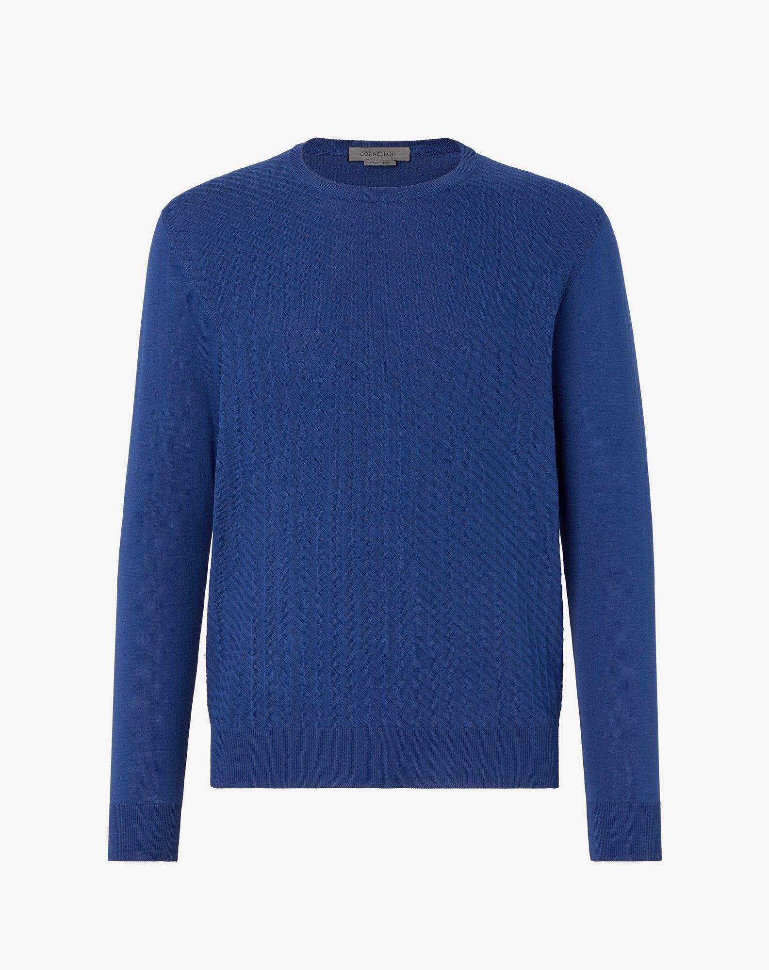 Sweater Girocollo Cina In Cotone Pima