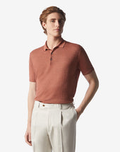 Polo Terra Bruciata In Lino