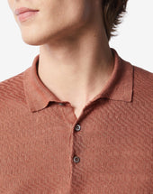 Polo Terra Bruciata In Lino