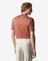 Polo Terra Bruciata In Lino