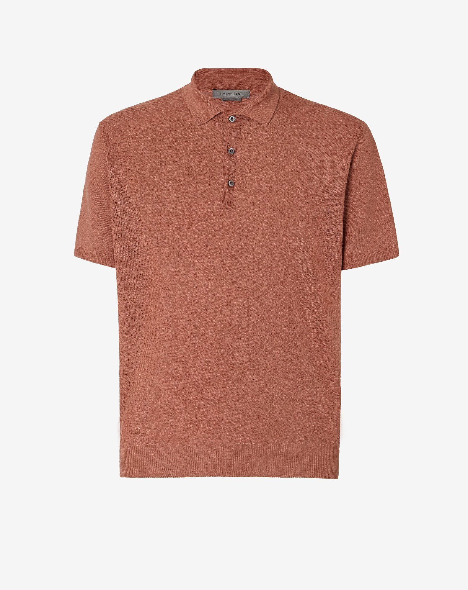 Polo Terra Bruciata In Lino