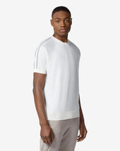 Sweater Bianca A Righe In Cotone E Cashmere