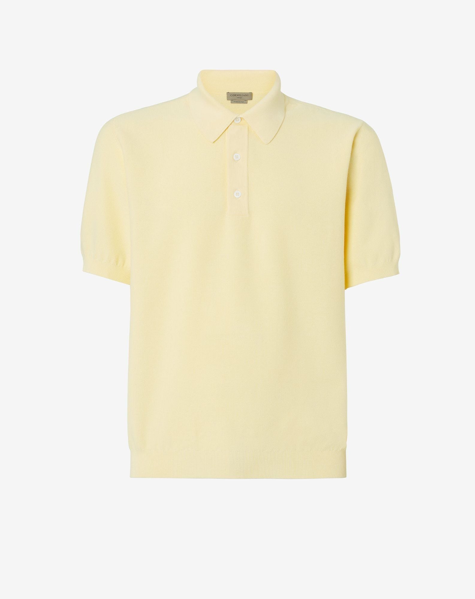 Polo Gialla In Piquet Di Cotone Sostenibile