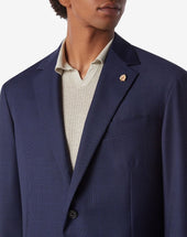 Suit Blu In Lana Stretch