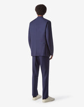 Suit Blu In Lana Stretch