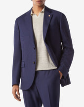 Suit Blu In Lana Stretch