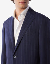 Suit Blu In Lana Tropical S130s