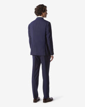 Suit Blu In Lana Tropical S130s