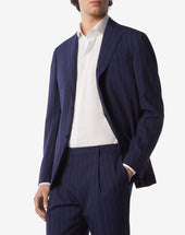 Suit Blu In Lana Tropical S130s